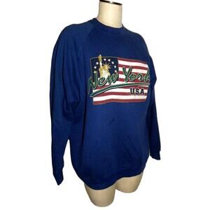 Vintage 80s NYC Sweatshirt USA Made XL New York Souvenir